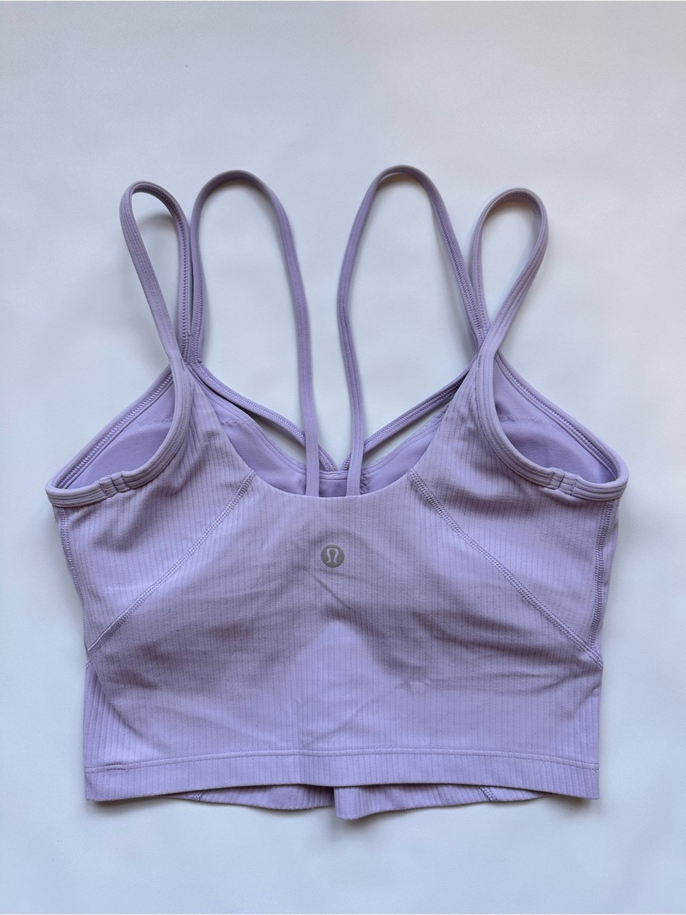 lululemon athletica Lavender Double-Strap Ribbed Sports Bra